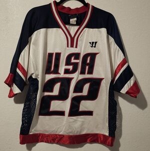 Team USA '22 Lacrosse Authentic Jersey by Warrior size XL